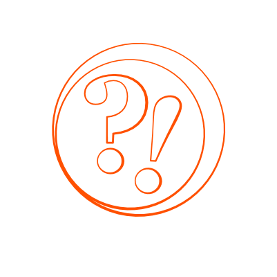 Fragezeichen und Ausrufezeichen in einem Kreisn (Teil des Logos von Echtjetzt?!)