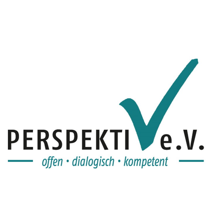 Logo Perspektiv e.V. Subzeile: offen, dialogisch, kompetent
